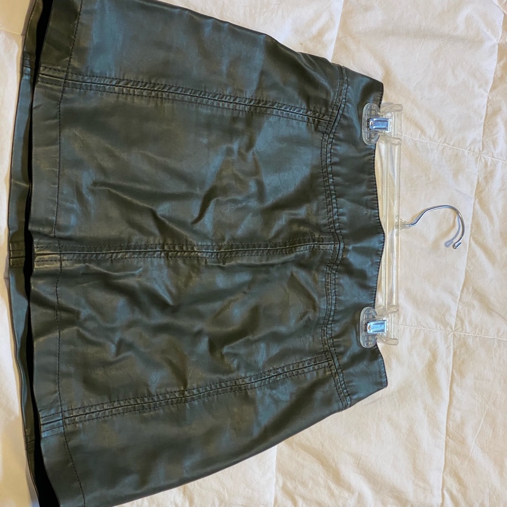 Faux Leather Mini Skirt